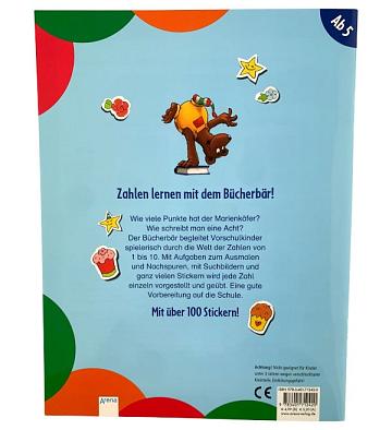 Stickerspaß mit dem Bücherbär - Zahlenspiele von 1 bis 10