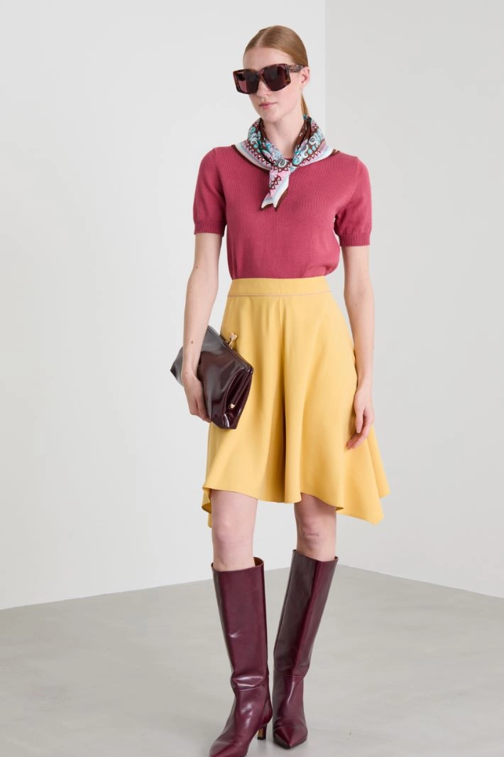 Cotton yarn T-shirt - PINK