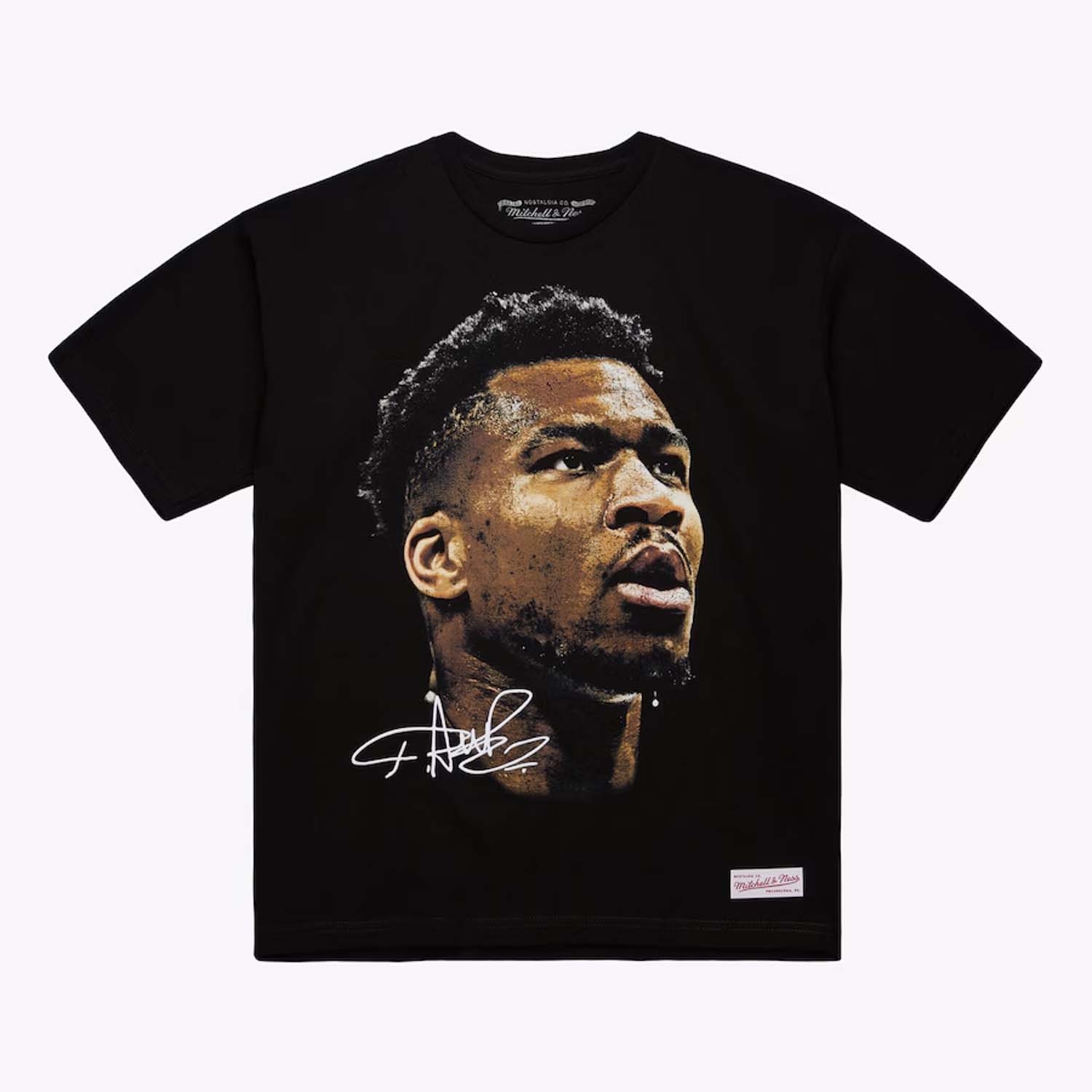 Giannis Antetokounmpo Mitchell & Ness Real Big Face NBA Tee Black