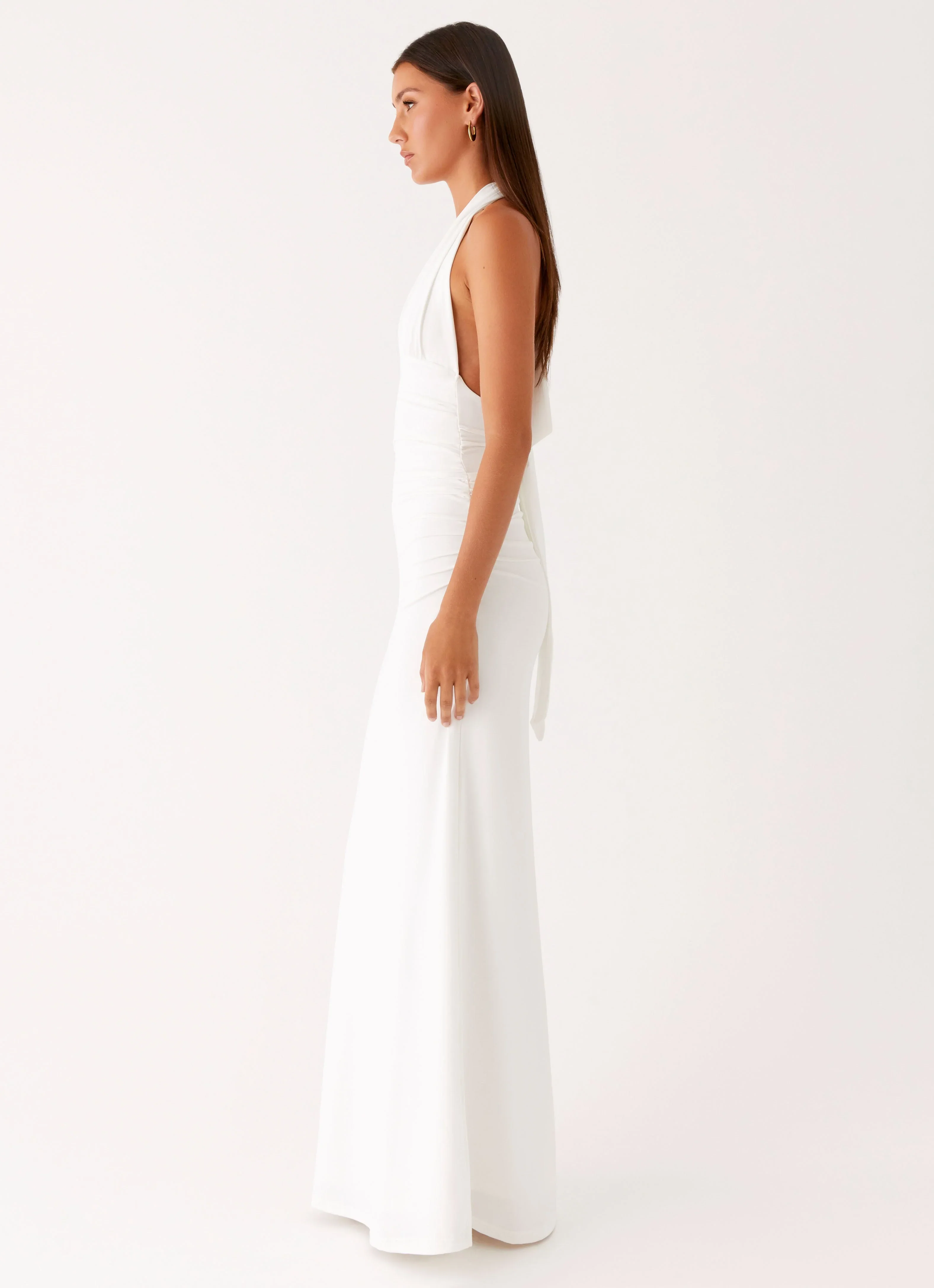 Ilaria Halter Maxi Dress - White