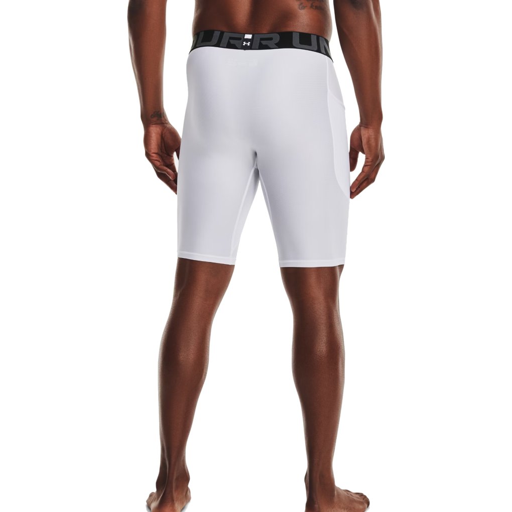 Under Armour HeatGear® Pocket Long Shorts Men - White/Black