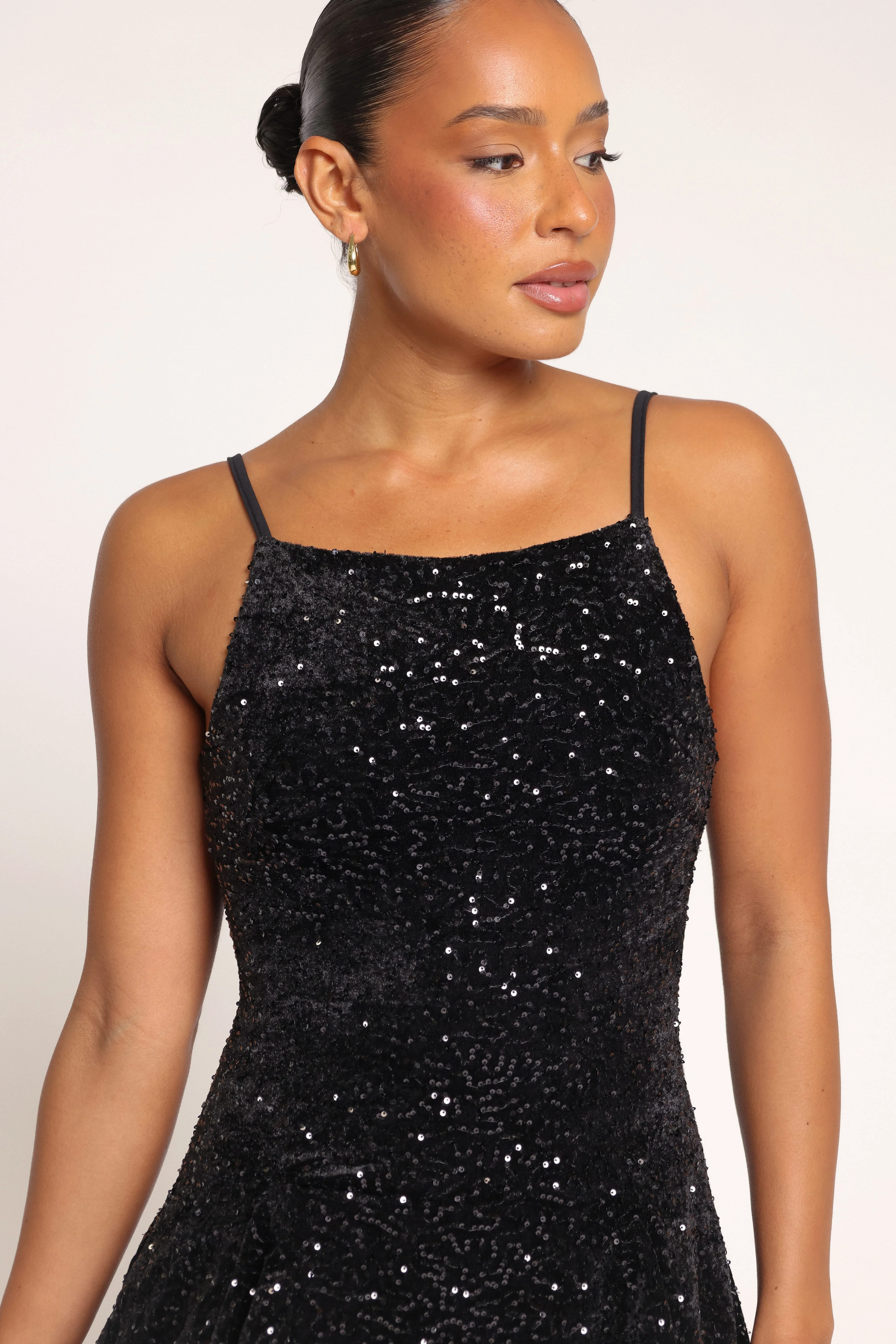 Maelyn Mini Dress - Black Sequin
