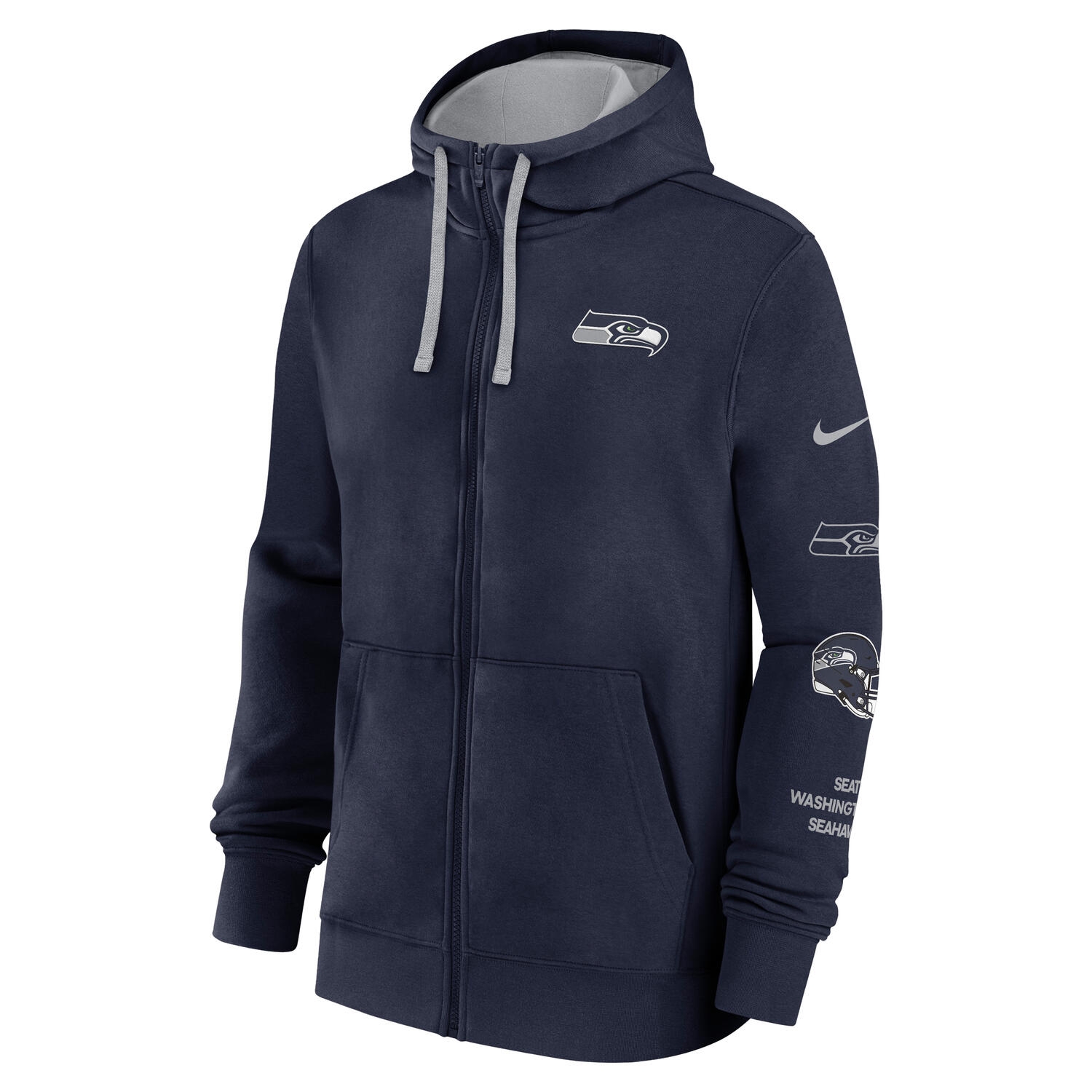 Seattle Seahawks Full-Zip Nike Club Fleece Hoodie Navy