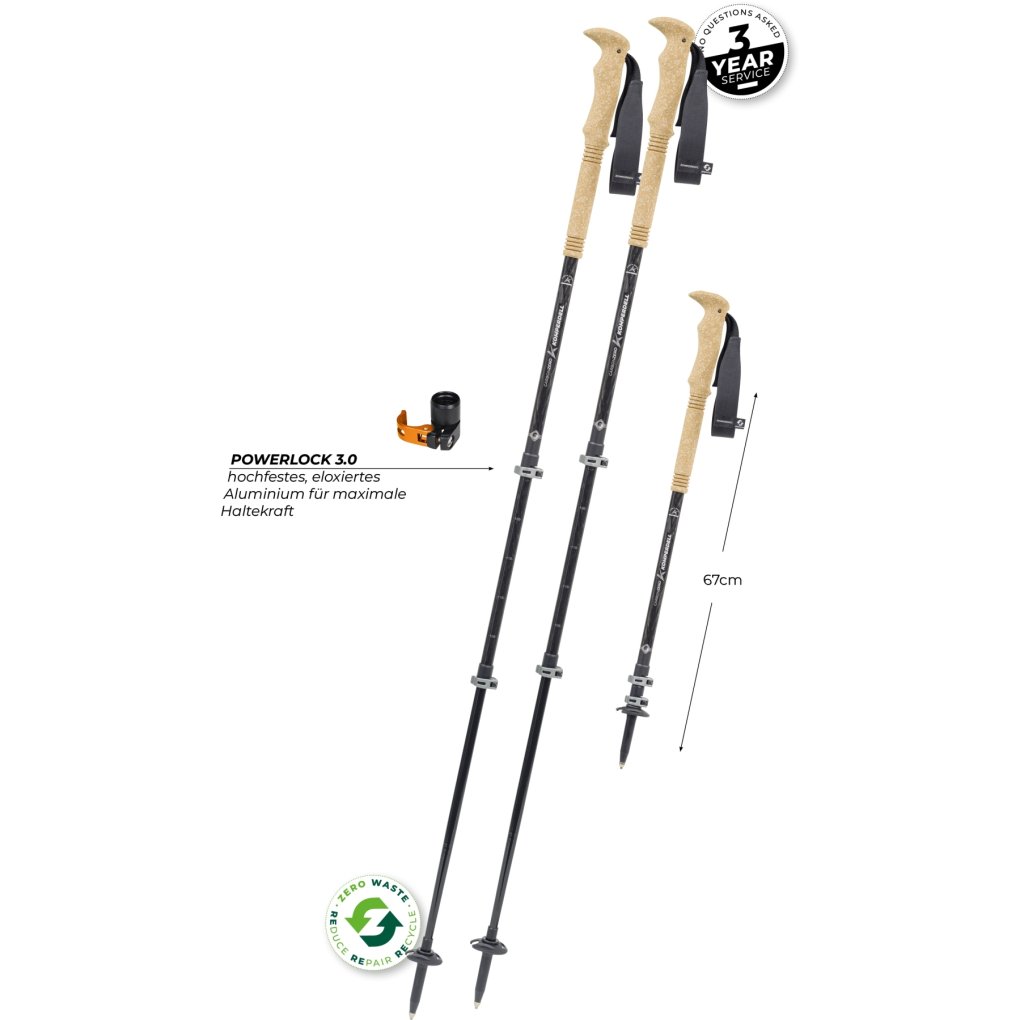Komperdell Carbon Ultra Zero Trekking Poles (Pair) - silver