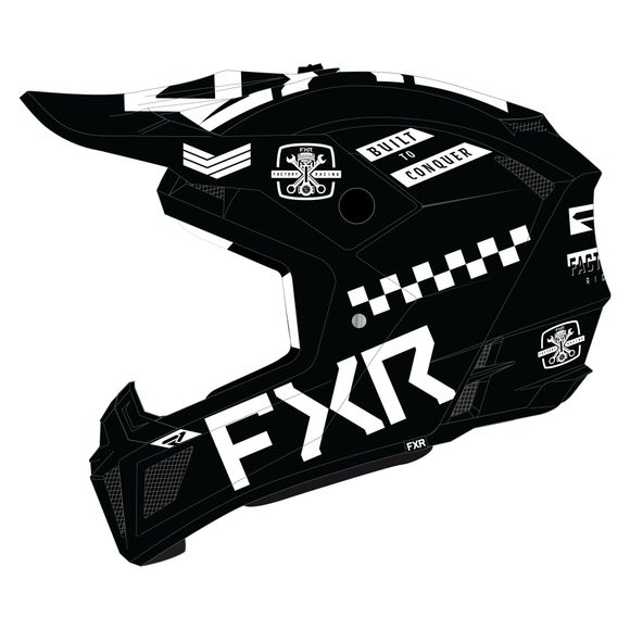 FXR CLUTCH GLADIATOR 24 2024 cross helmet - Black / WhiteRef: FXR0539