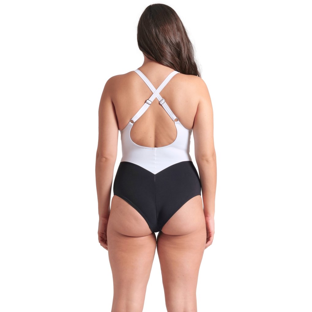 arena Shapewear Silvia B-Cup Swimsuit Women - Black-White-Black