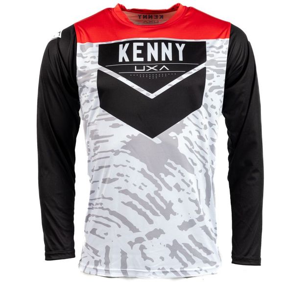 Kenny cross HONDA MOTOBLOUZ SR PERFORMANCE STONE RED 2024 motocross jersey - White / BlackRef: KE2175