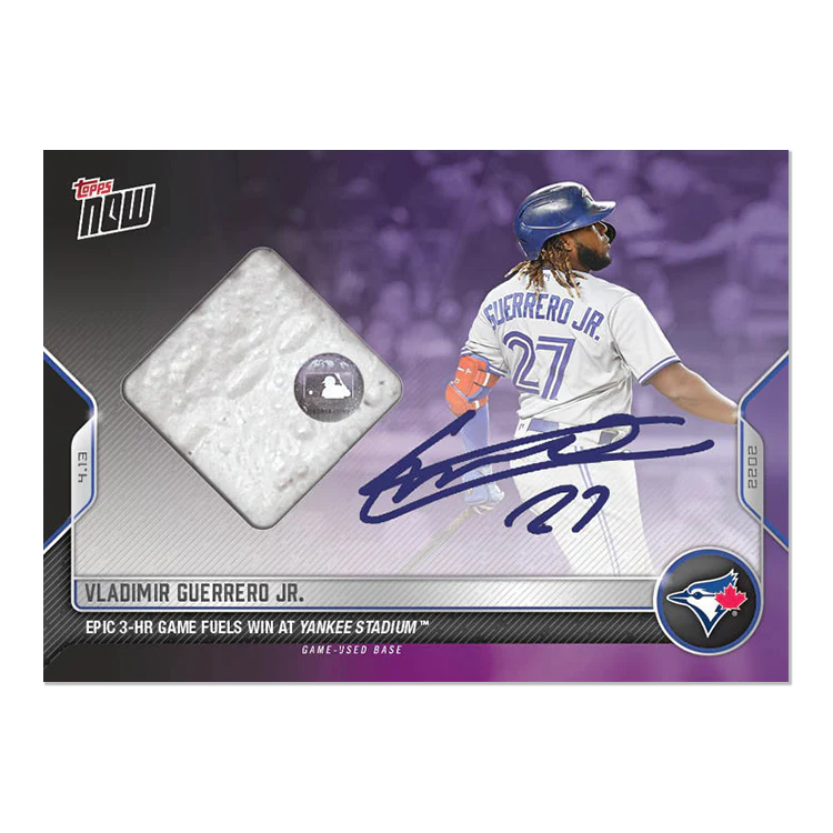 On-Card Auto-Relic # to 25 - Vladimir Guerrero Jr. - 2022 MLB TOPPS NOW® Card 46C