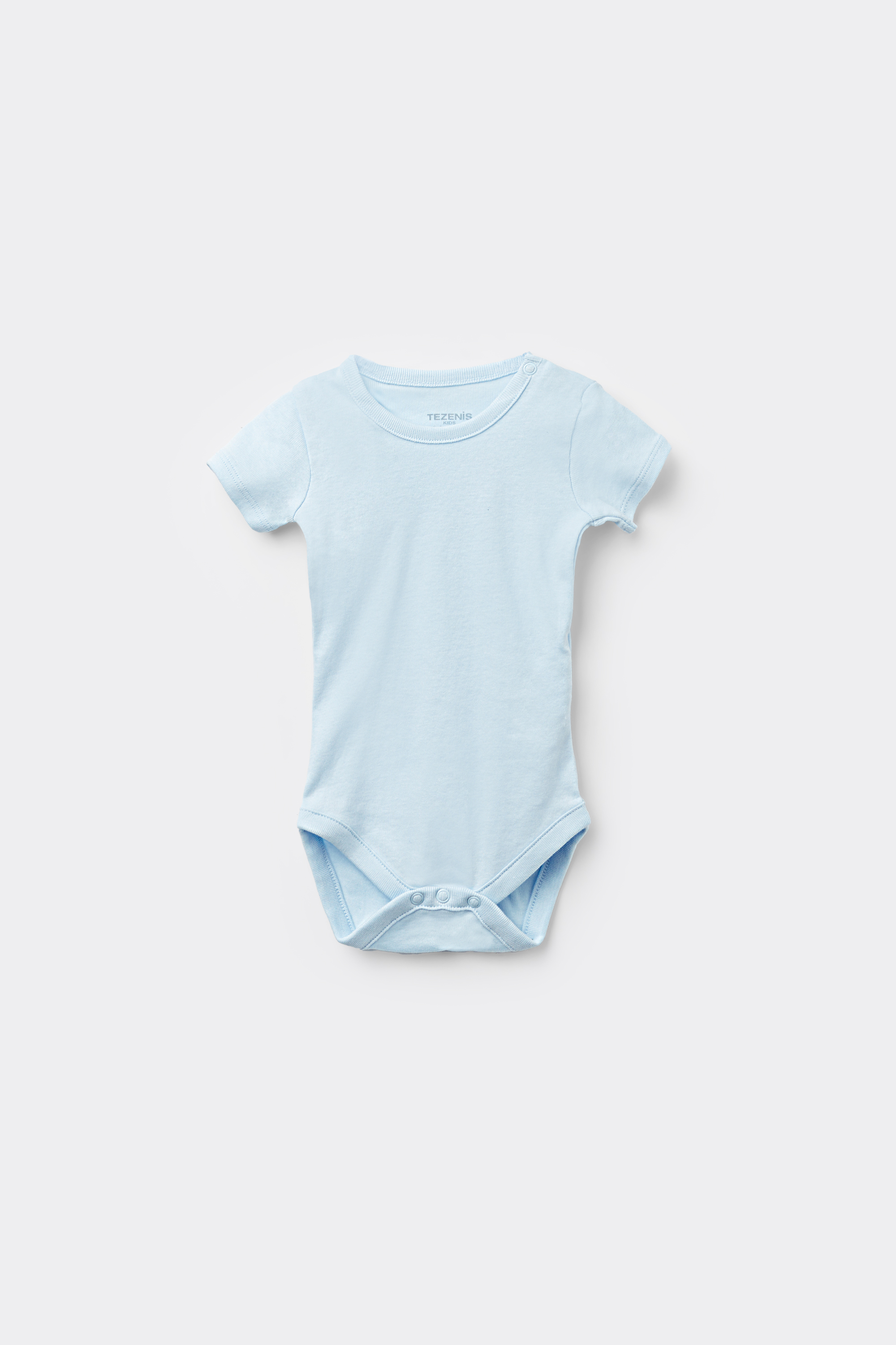 Baby Plain Pure Cotton Bodysuit with Short Sleeves