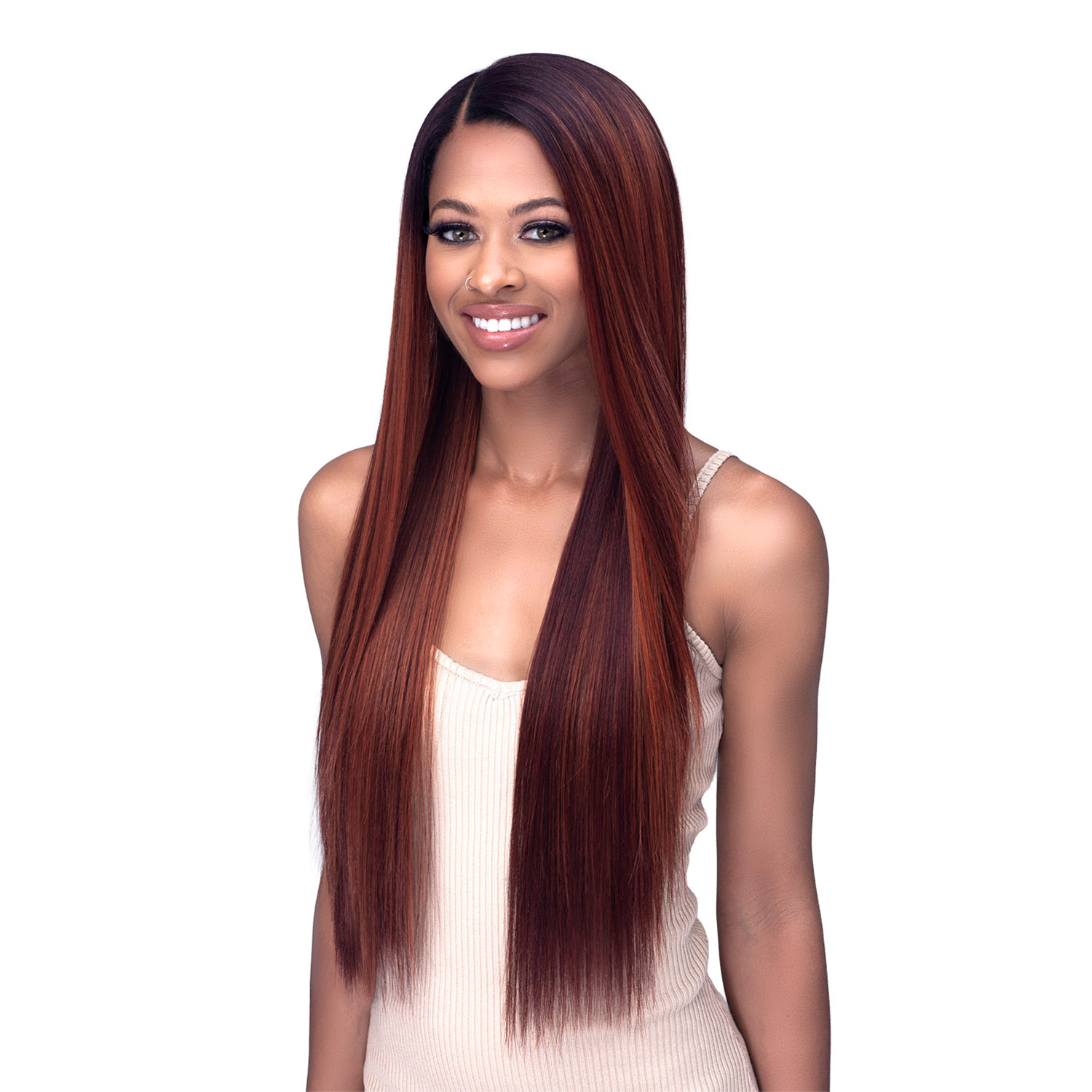 Bobbi Boss Crystal Clear HD Lace Front Wig Glueless 13X7 Hand-Tied Full Lace MLF608 Sunny