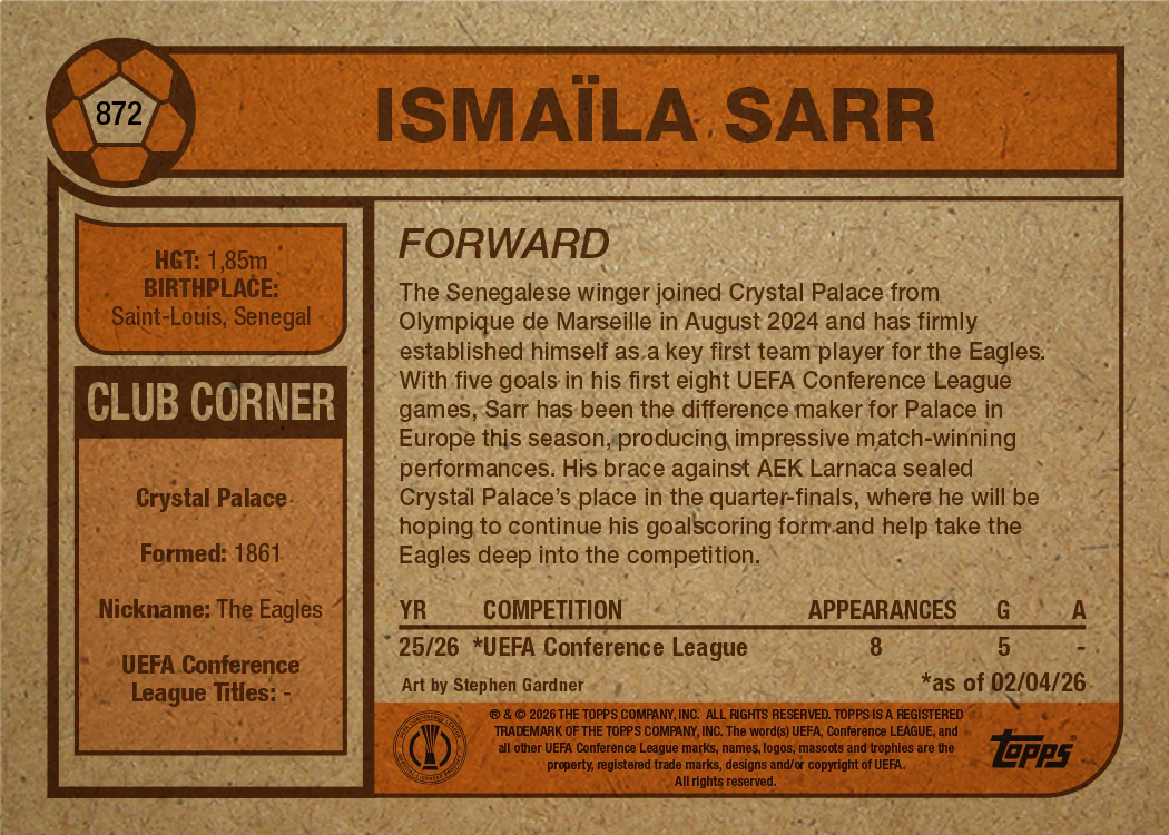 Ismaïla Sarr - UCC Living Set® - Card 872