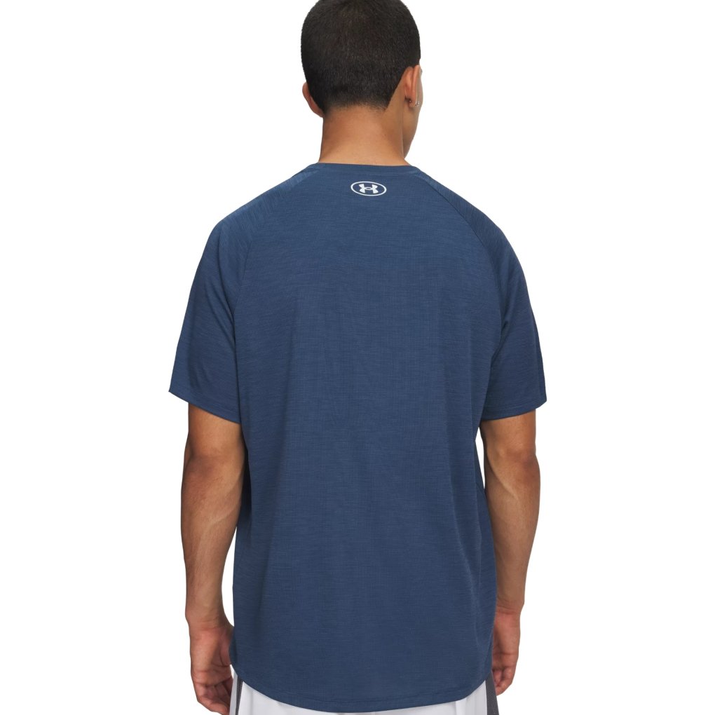 Under Armour UA Tech™ Textured Short Sleeve Shirt Men - Wham Blue/White