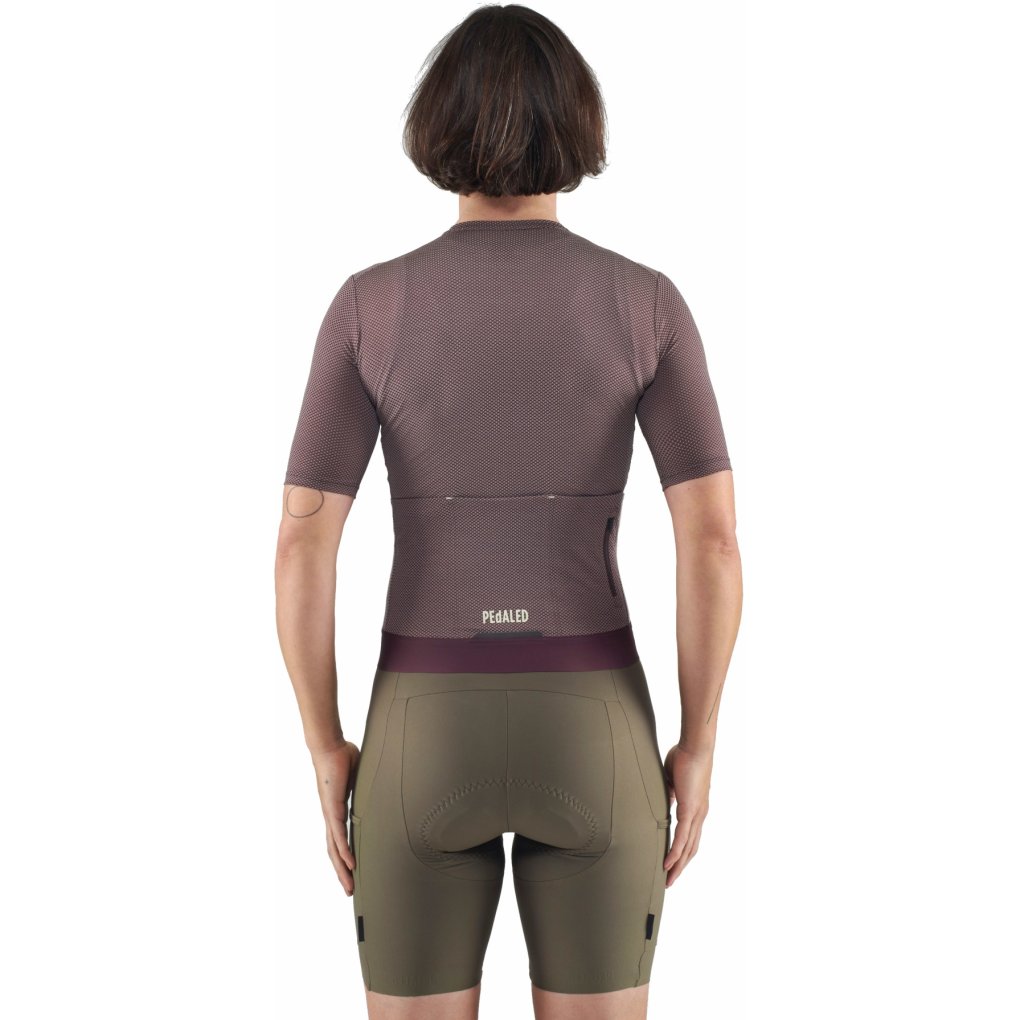 PEdALED Odyssey Delta Short Sleeve Jersey Women - Burgundy