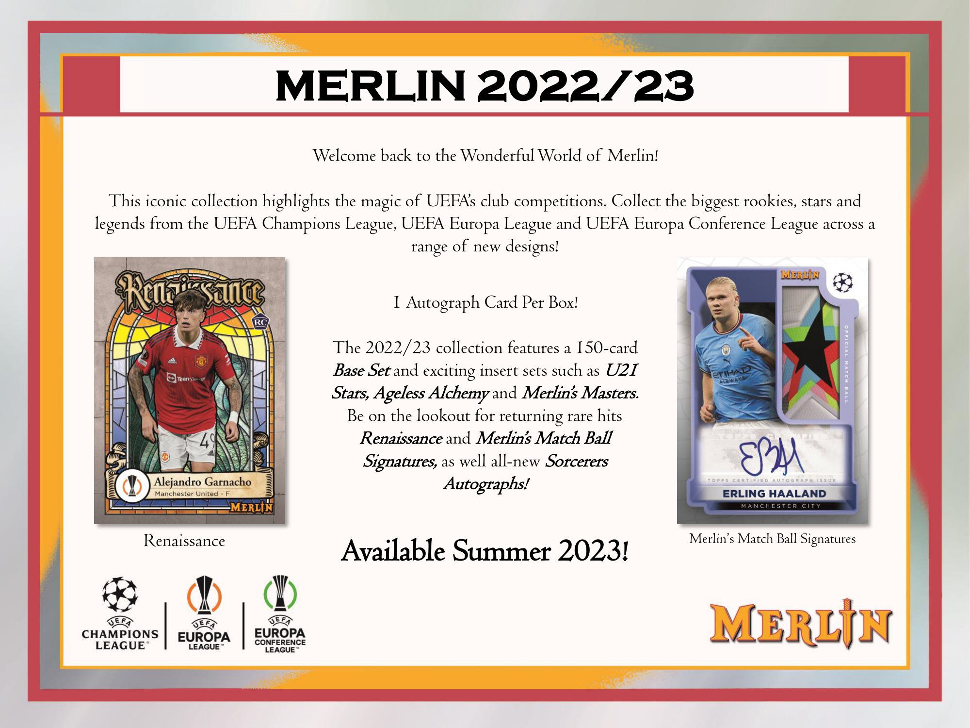 2022/23 Topps Merlin Chrome UEFA Club Competitions Soccer Hobby Box