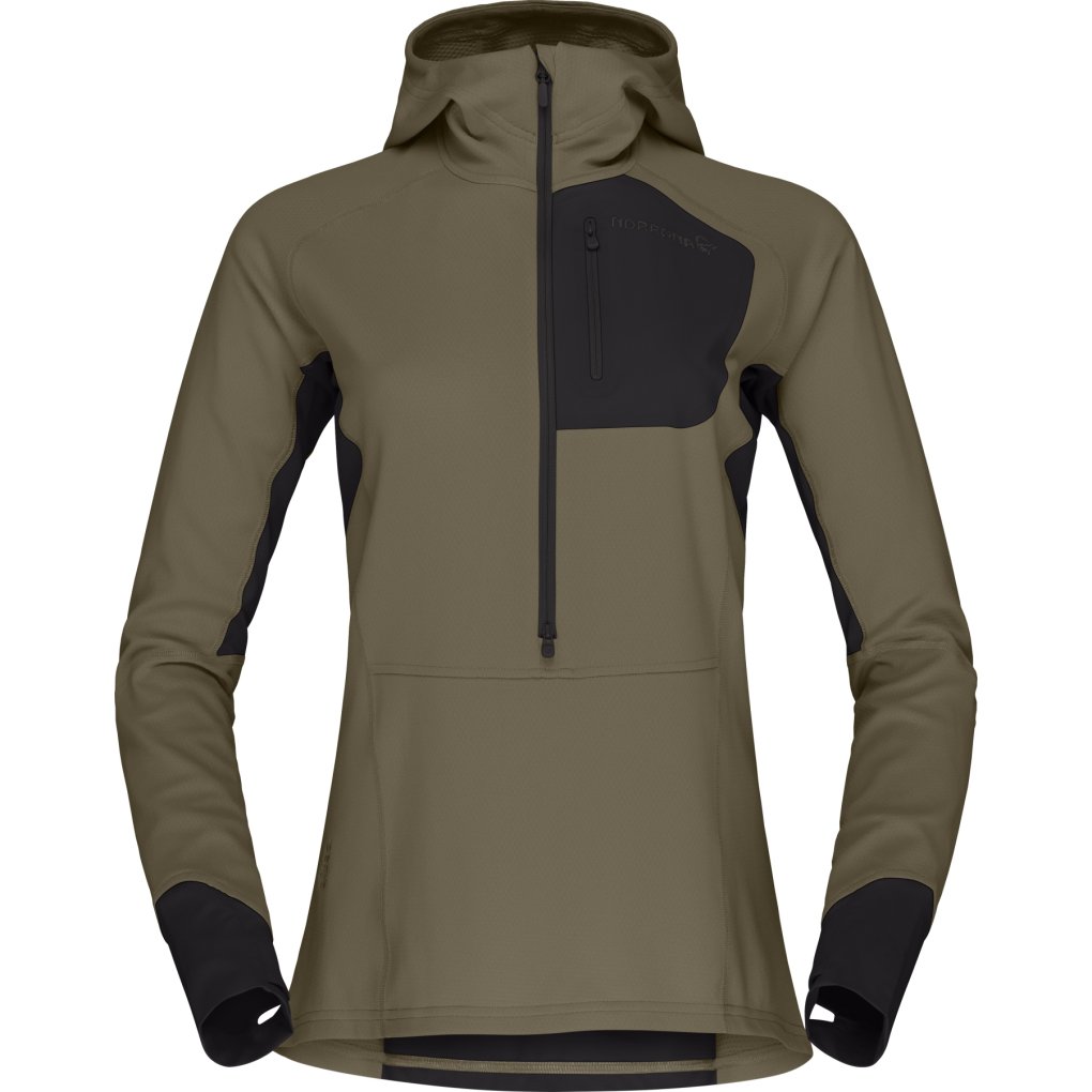 Norrona senja warm1 Hood Midlayer Women - Olive Night