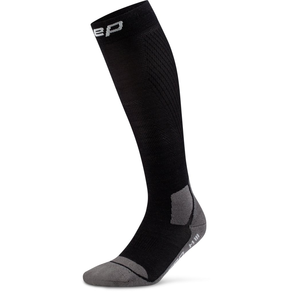 CEP Hiking Light Cushion Tall Compression Socks Men - black/grey