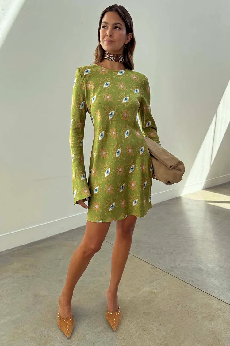 Khaki Eye Mini Soho Dress Petite