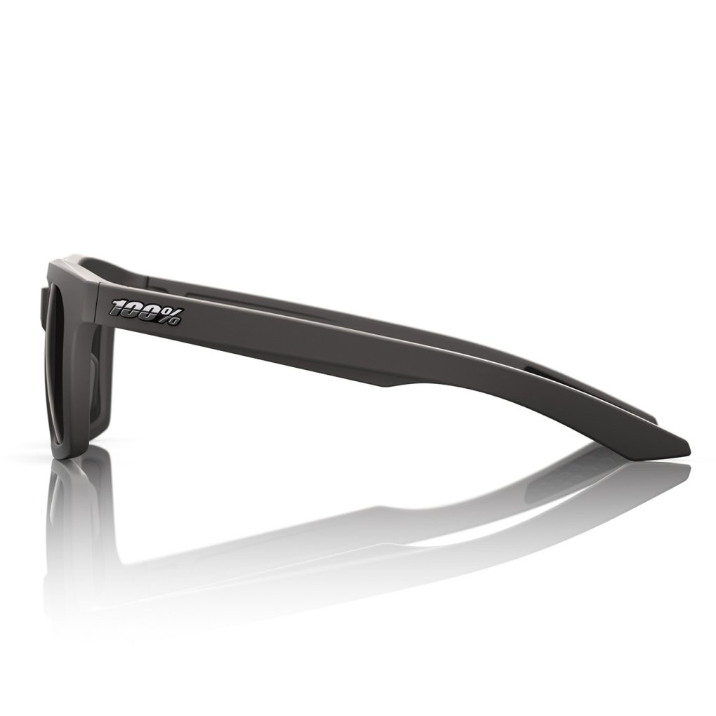 100% Erba Glasses - Matte Dark - Smoke