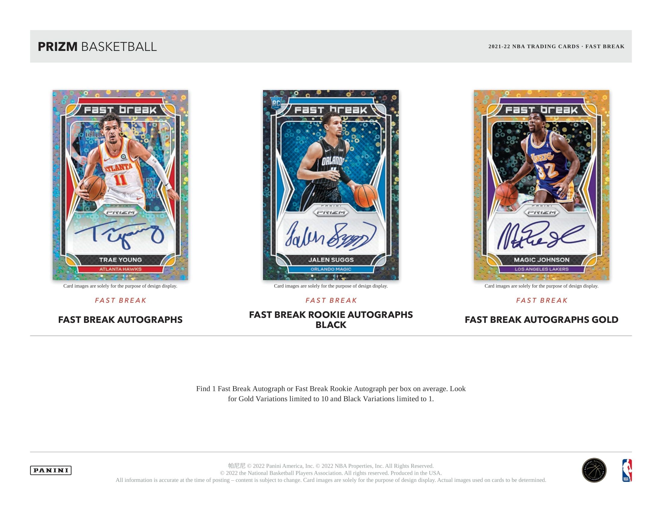 2021/22 Panini Prizm Fast Break NBA Basketball Pack