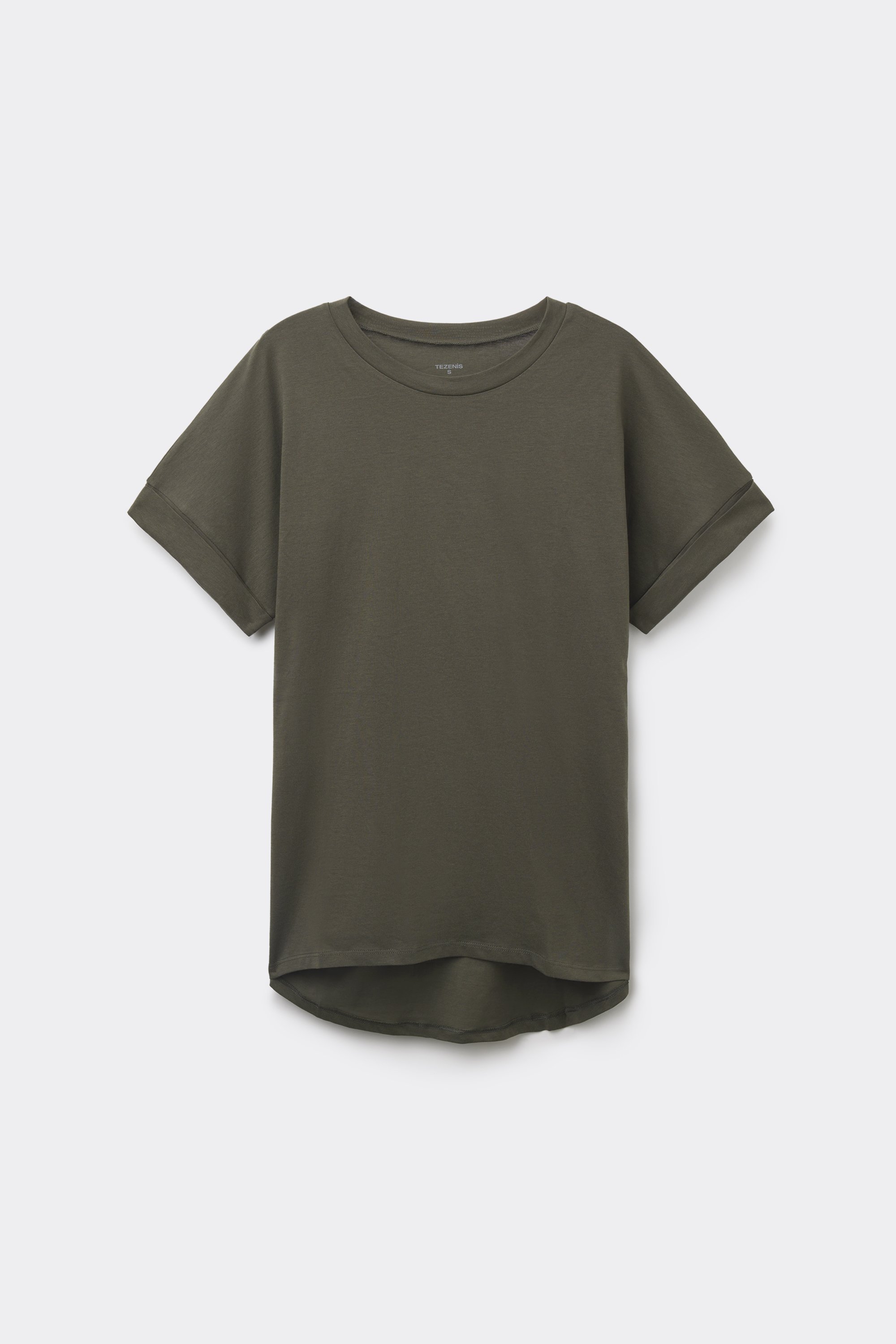 Cotton T-Shirt with Kimono Turn-Up