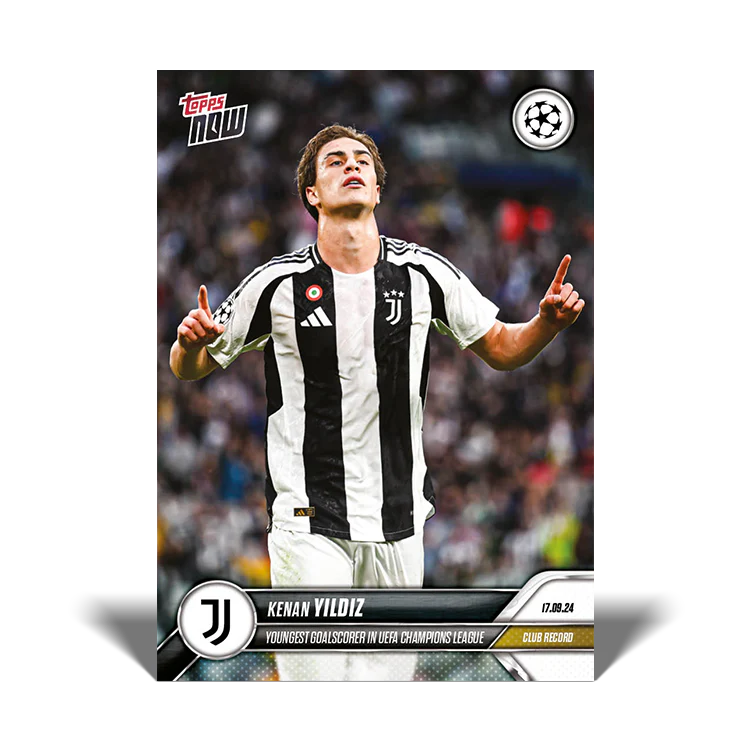 Kenan Yıldız - Club Record: Youngest goalscorer in UEFA Champions League - 24/25 UCC TOPPS NOW® Card 10