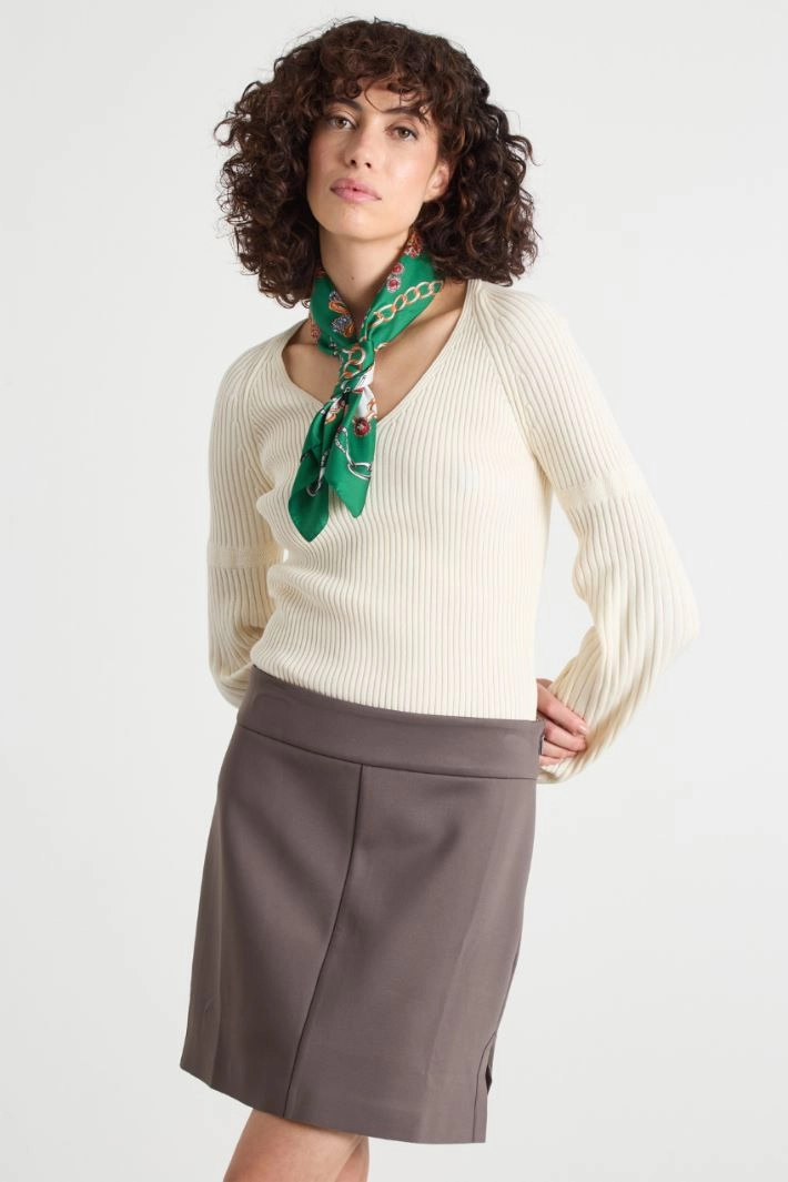 Printed silk scarf - GREEN