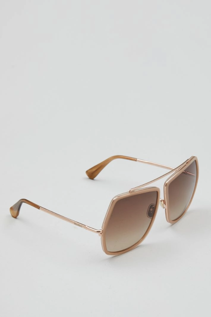 Oversized sunglasses - BROWN BEIGE