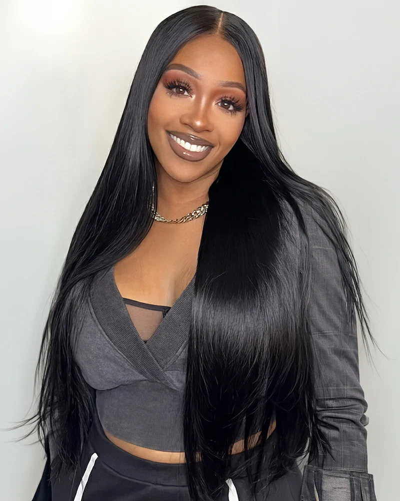 Ophirawig 13x6 Three-Go? Glueless Wig Silky Straight With Drawstring Natural Black 100% Human Hair Wig