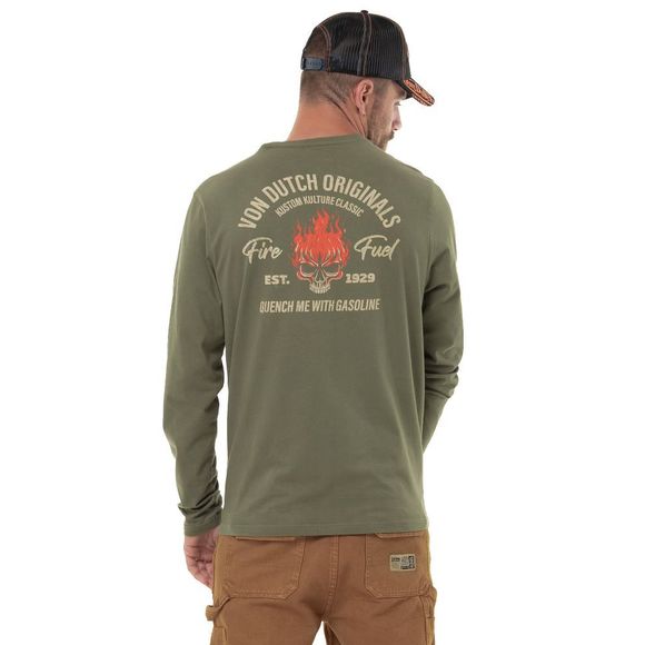 T-shirt manches longues Von Dutch GASO - BeigeRef : VDH0346