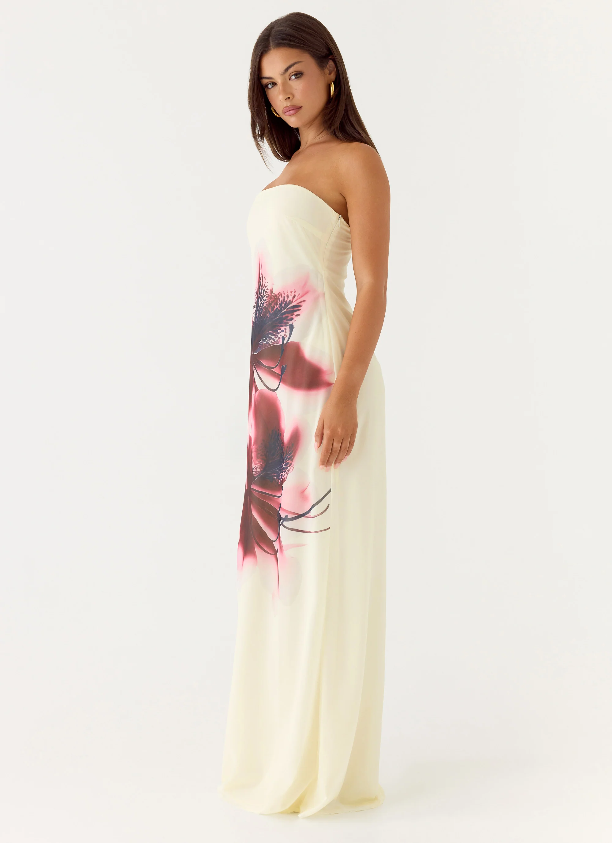 Lariettea Strapless Maxi Dress - Velvet Bloom