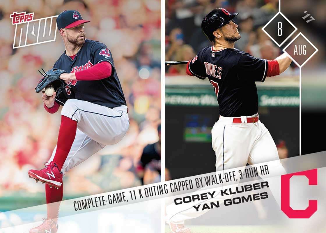 Corey Kluber - 08/08/2017 TOPPS NOW® CARD 460 - Print Run: 272