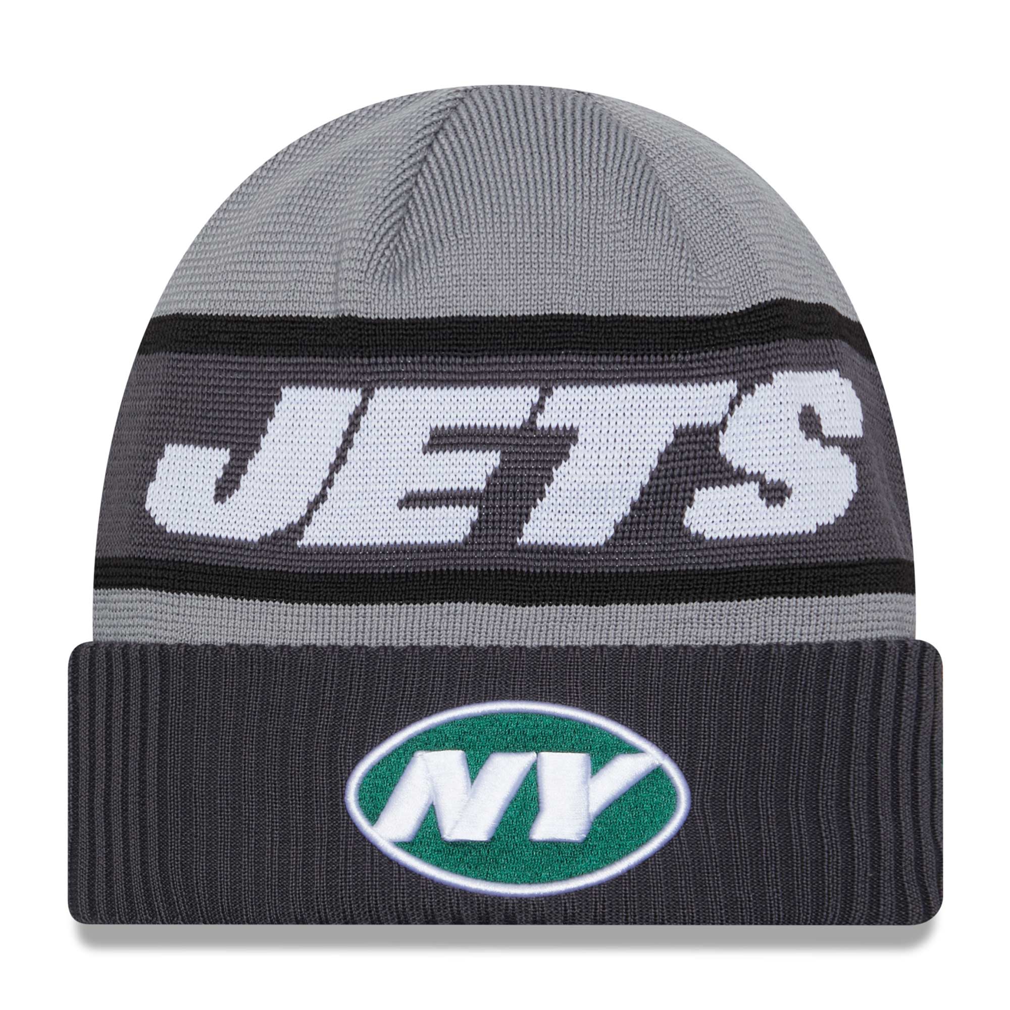 New York Jets 2023 NFL Sideline New Era Tech Knit Beanie Gray