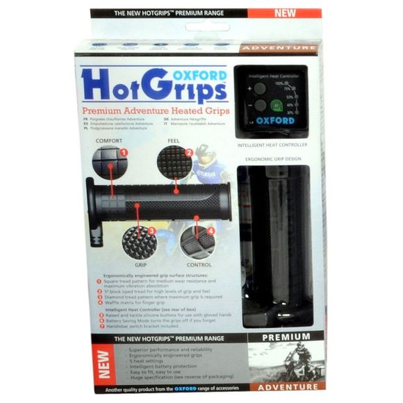 Oxford Premium Adventure Heated Grips (122/132 mm) Universal - BlackRef: Od0519 / Of690