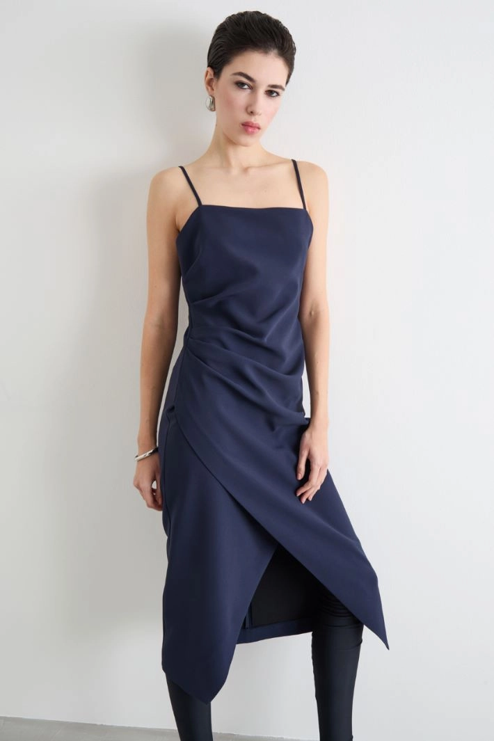 Cady dress with slit - BLUE