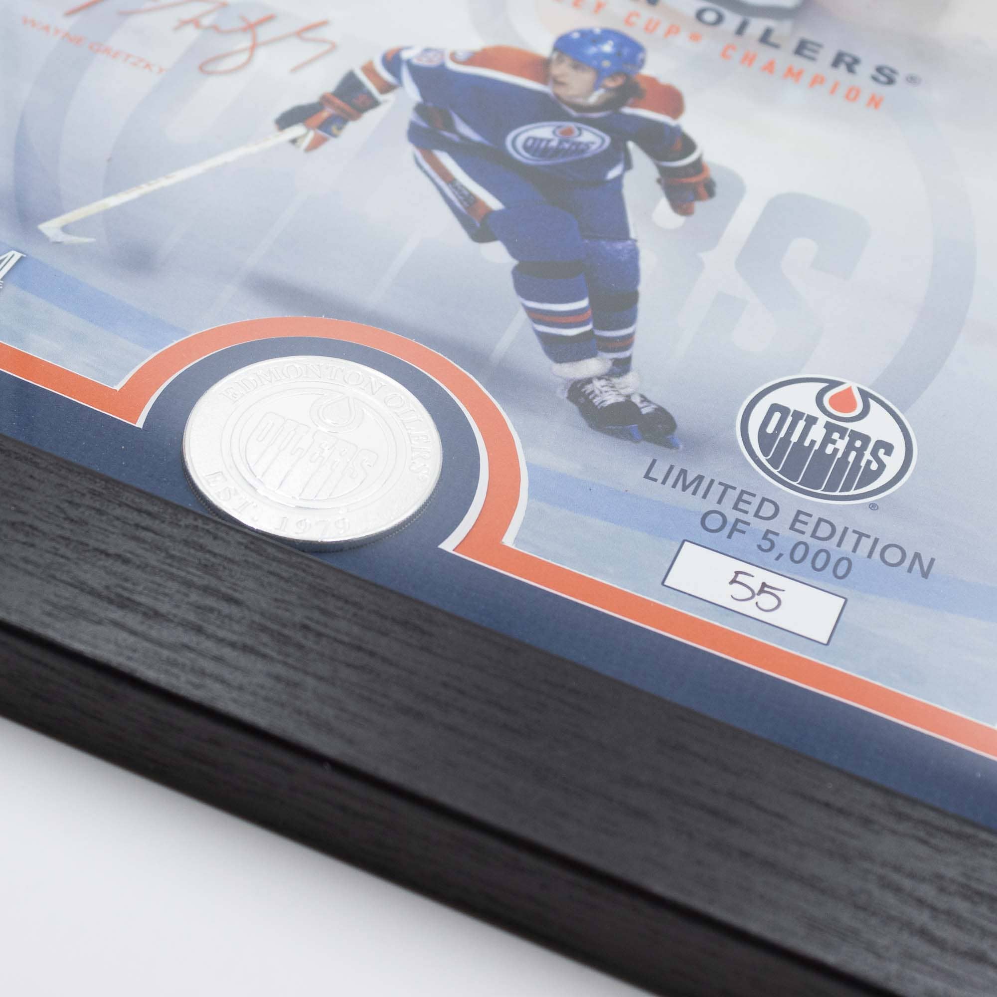 Wayne Gretzky Edmonton Oilers Silver Coin Framed NHL Photo