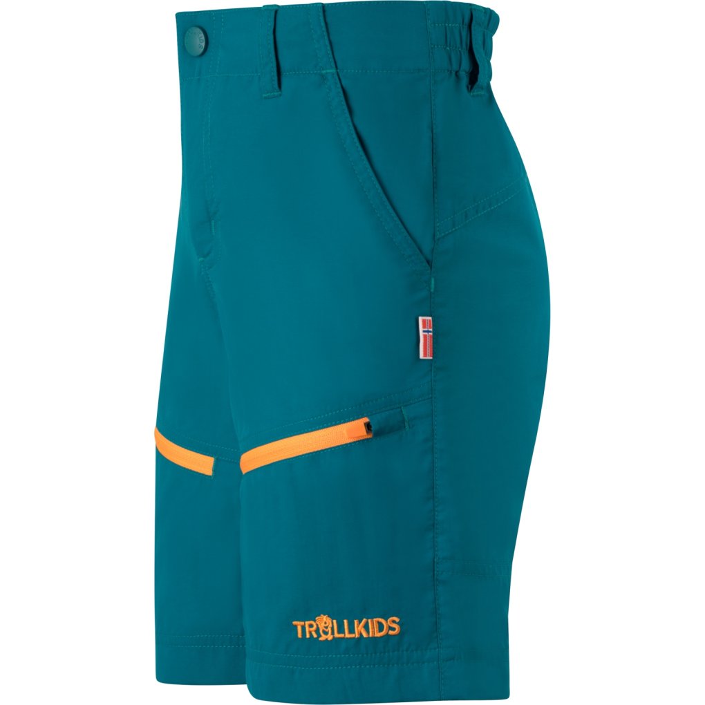 Trollkids Seiland Shorts Kids - Lagoon Green/Sahara Sunset