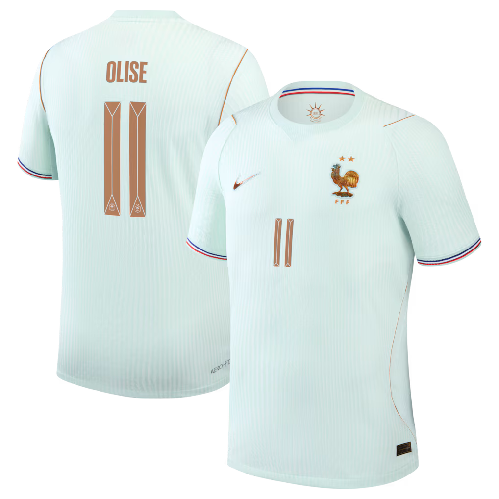 France Nike Away Aero-Fit Match Shirt 2026 with Olise 11 printing