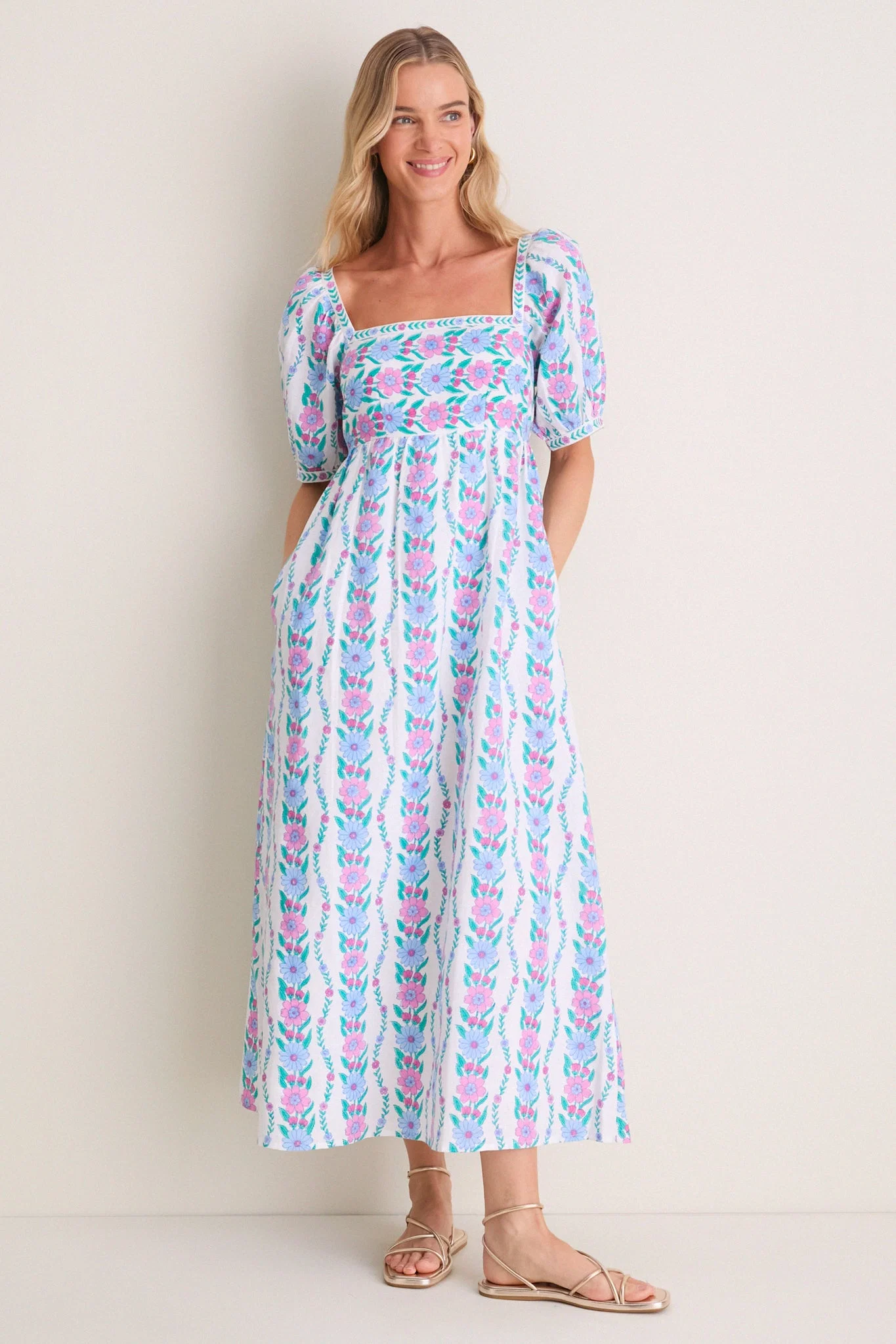 Orchid Border Elizabeth Dress