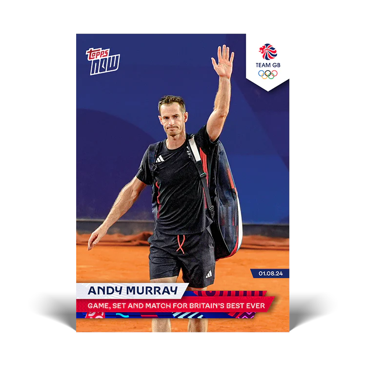 Andy Murray - Game, set and match for Britain's best ever - 2024 Team GB TOPPS NOW® Card 13