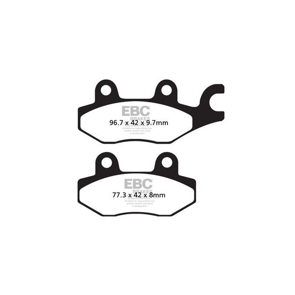 Plaquettes de freins EBC Organique arrièreRef : FA165/2TT / 17220257