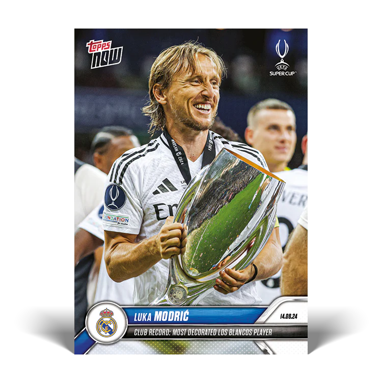 Luka Modrić - Club Record: Most decorated Los Blancos player - 24/25 UCC TOPPS NOW® Card 4
