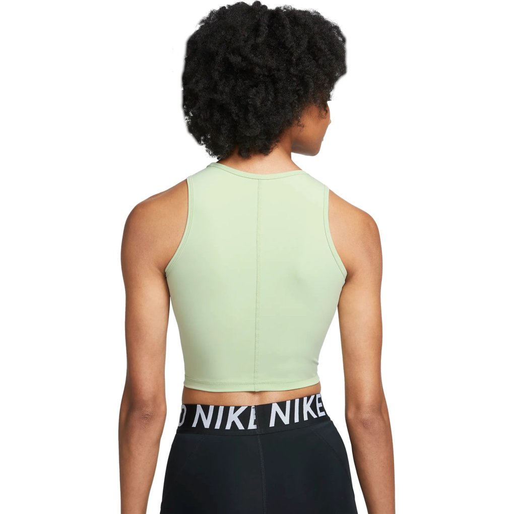Nike Pro Dri-FIT Crop Tank Shirt Women - honeydew/black FB5261-343