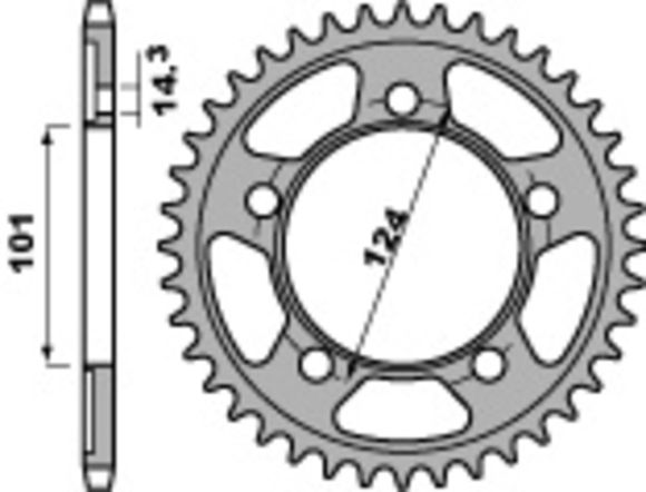 Couronne PBR acier C45 standard 4508 - 525Ref : PBR00179A / 1075343002