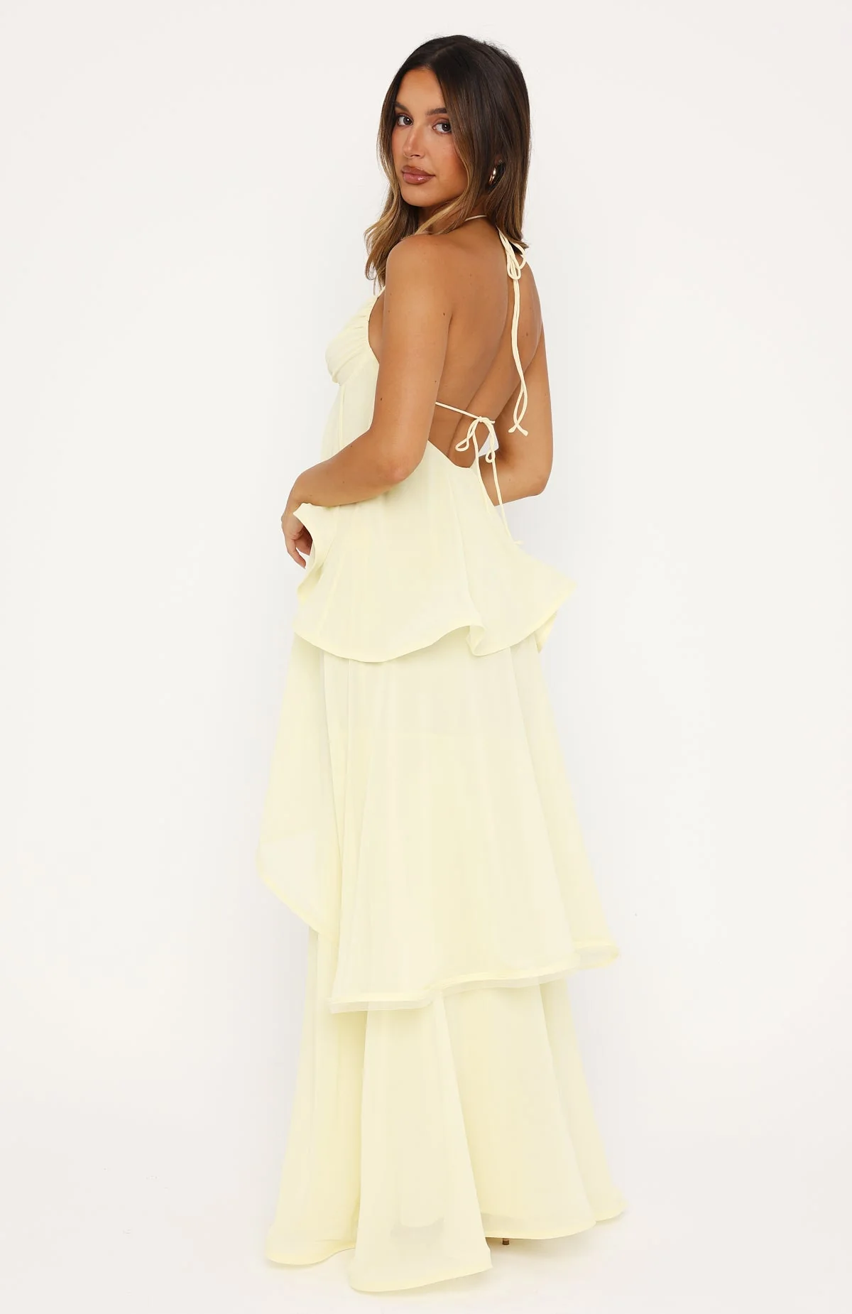 Twirl With Me Maxi Dress Lemon