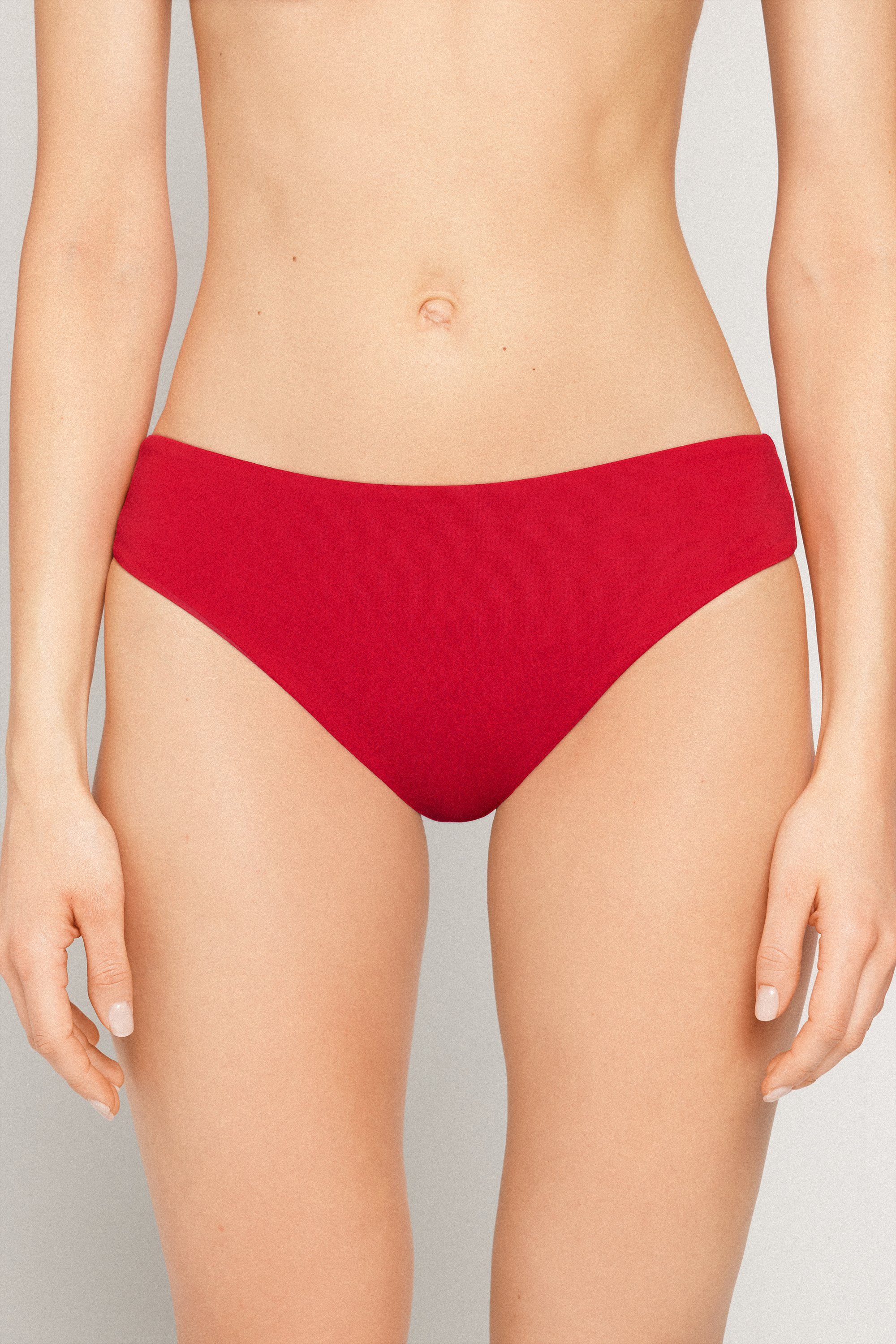 Timeless Look Gloss Red Classic Bikini Bottoms
