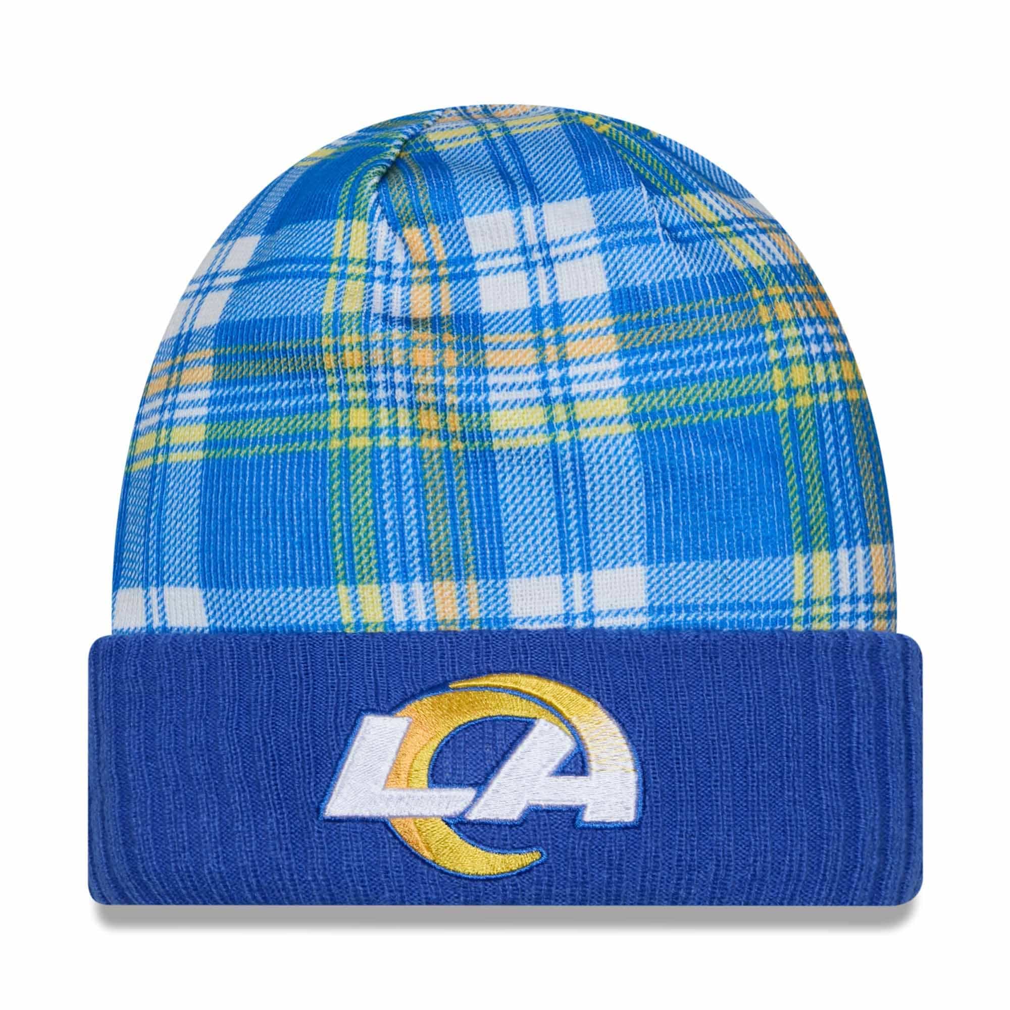 Los Angeles Rams 2024 NFL Sideline Statement New Era Knit Hat Blue