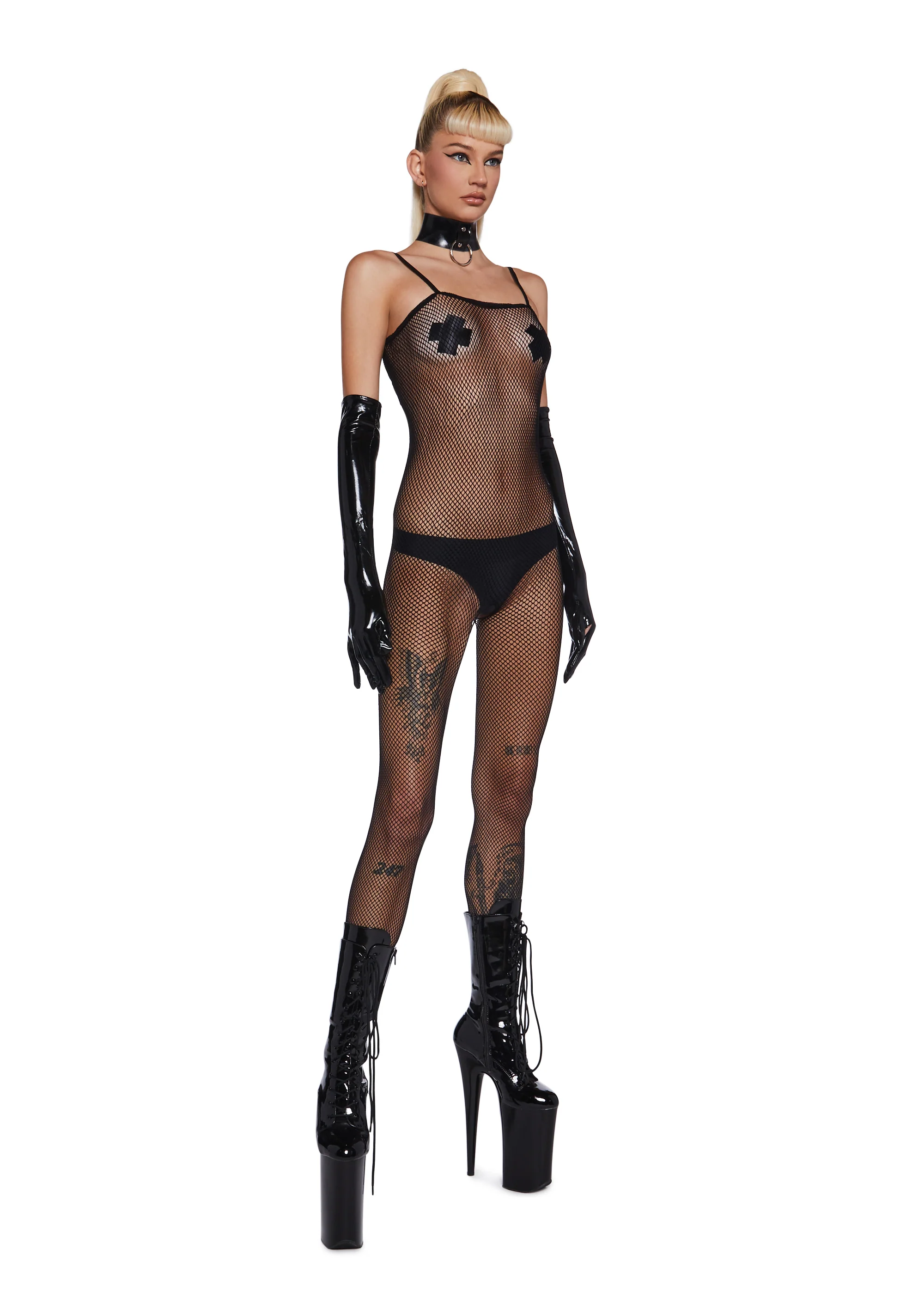 Out Of Luck Fishnet Body Stocking