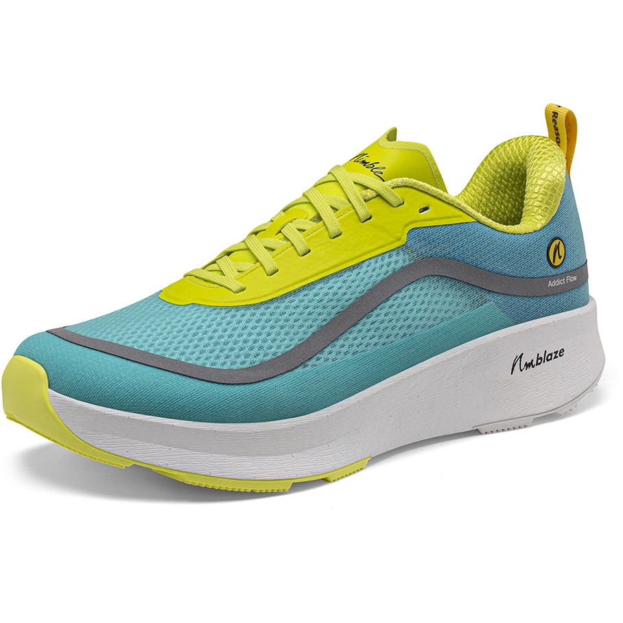 Joe Nimble Addict Flow Road Running Shoes Men - Blue-Yellow