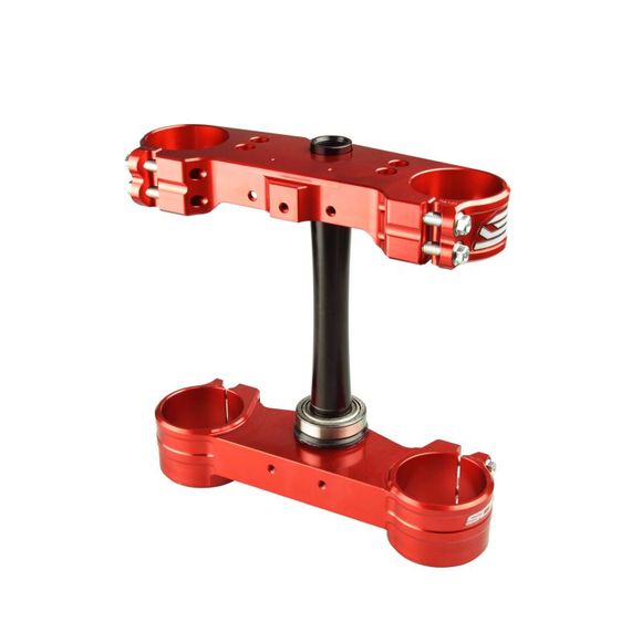 Tés de fourche Scar Triple clamps - Offset 22mm - Noir / RougeRef : SCR0283 / S5417RD