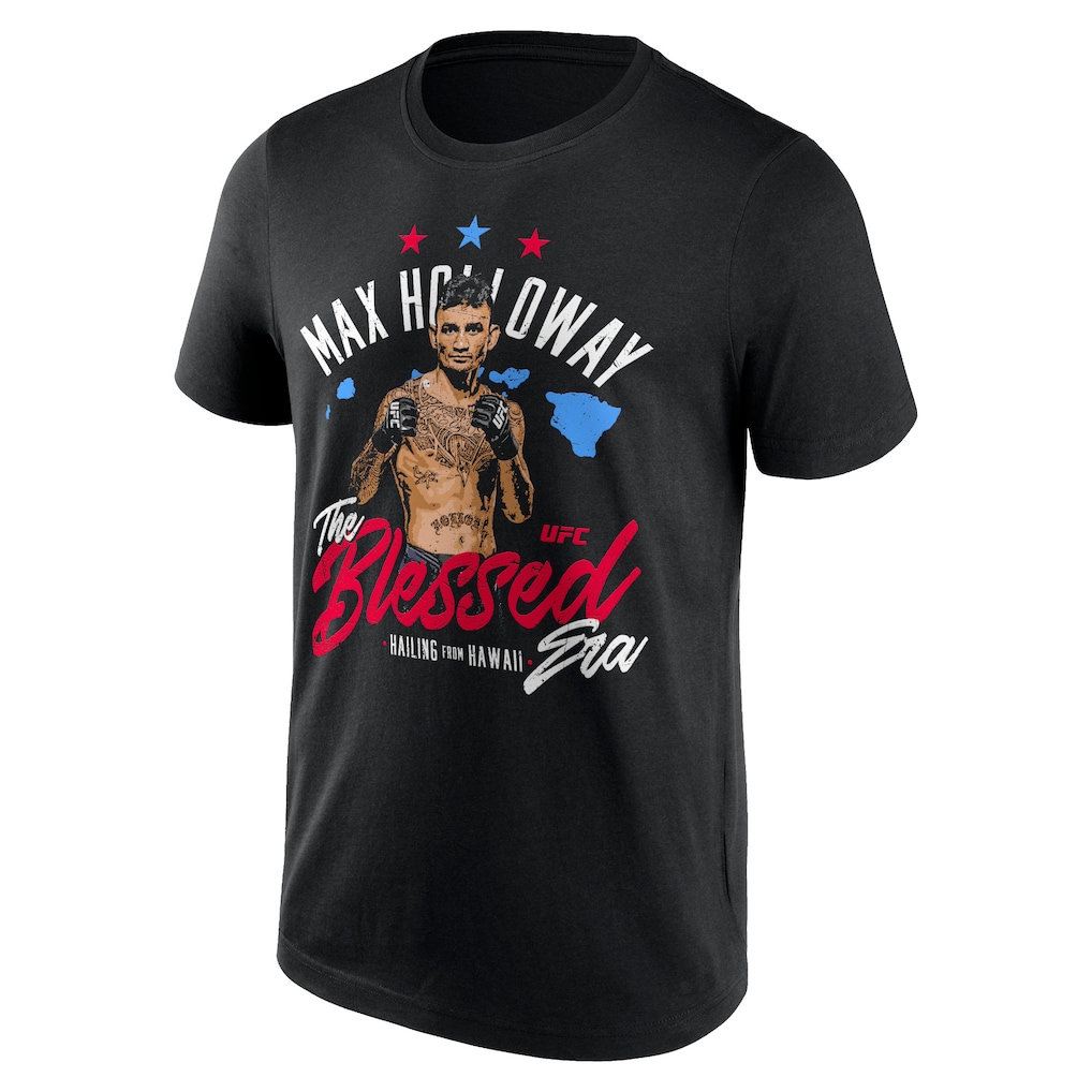 UFC Max Holloway The Blessed Hawaii T-Shirt - Black - Mens